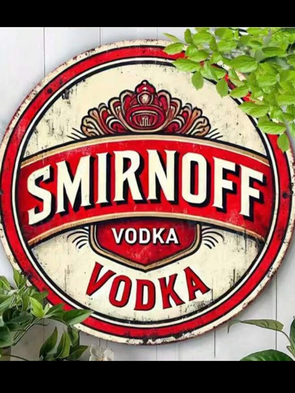 Smirnoff Vodka Vintage Metal Sign NEW 🏷️